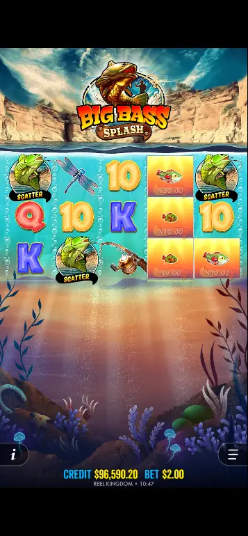 Big Bass Splash Fisherman Wild collecting multiple Fish money values at once